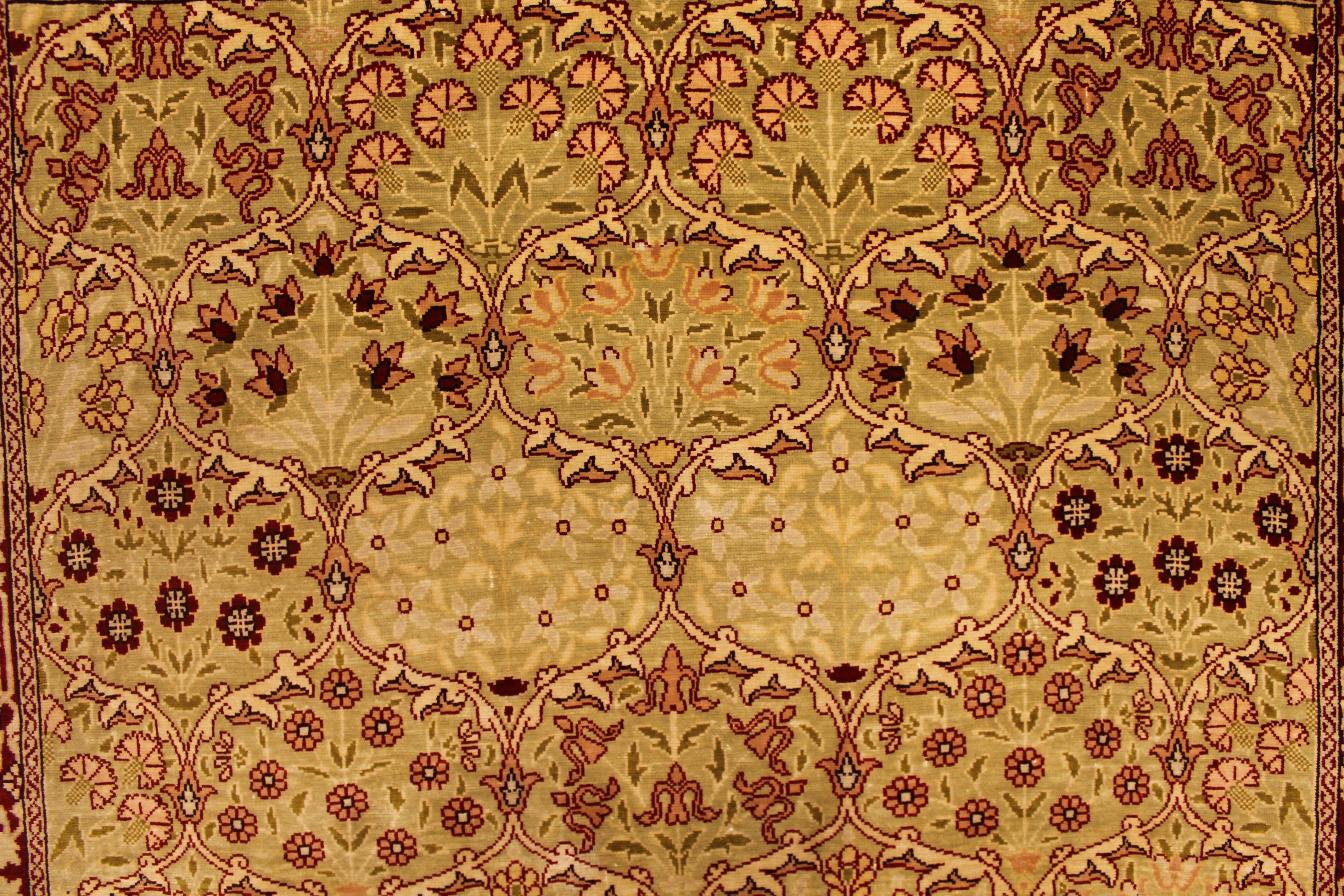 Silk Hereke rug