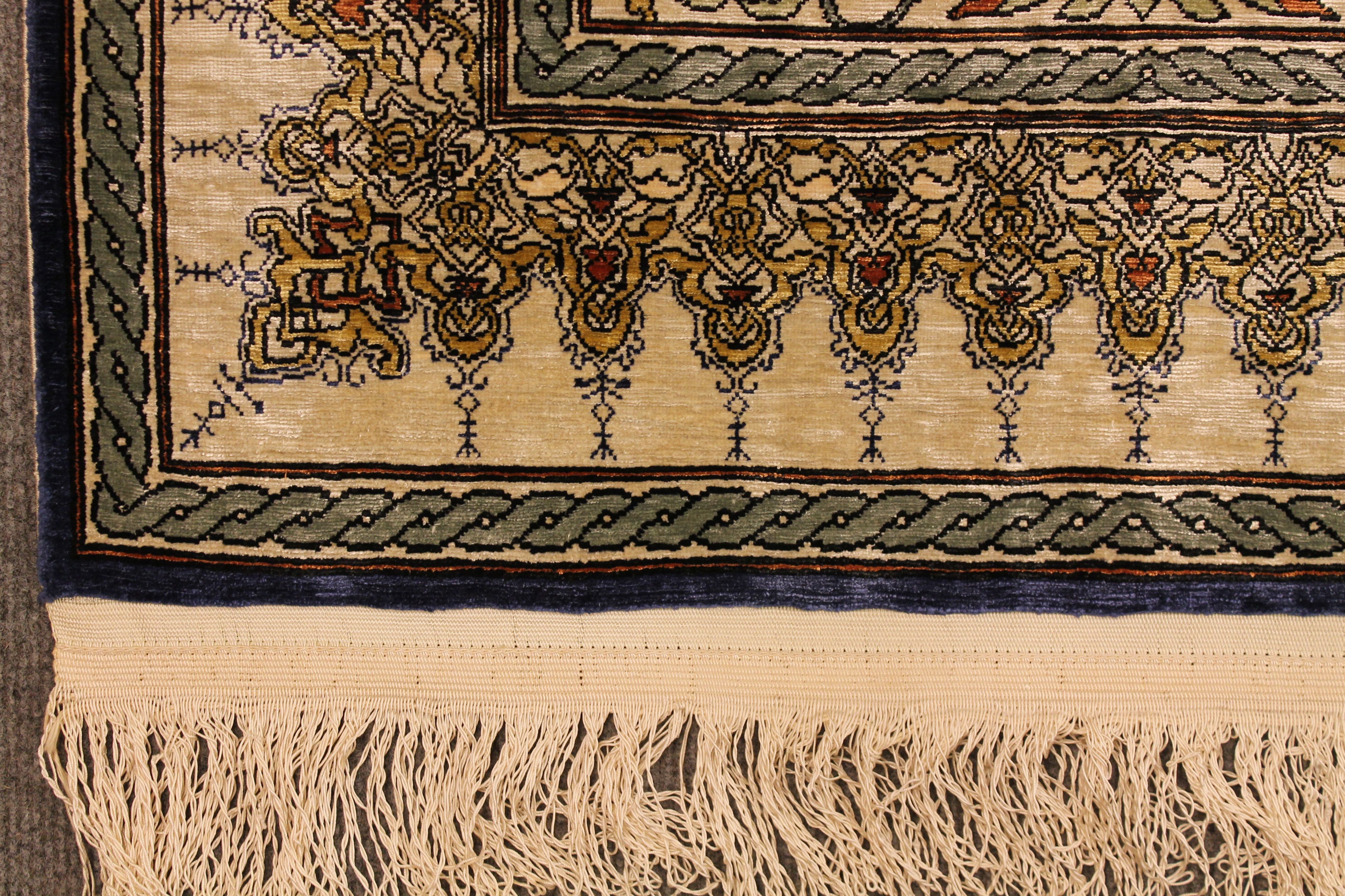 Silk Hereke rug