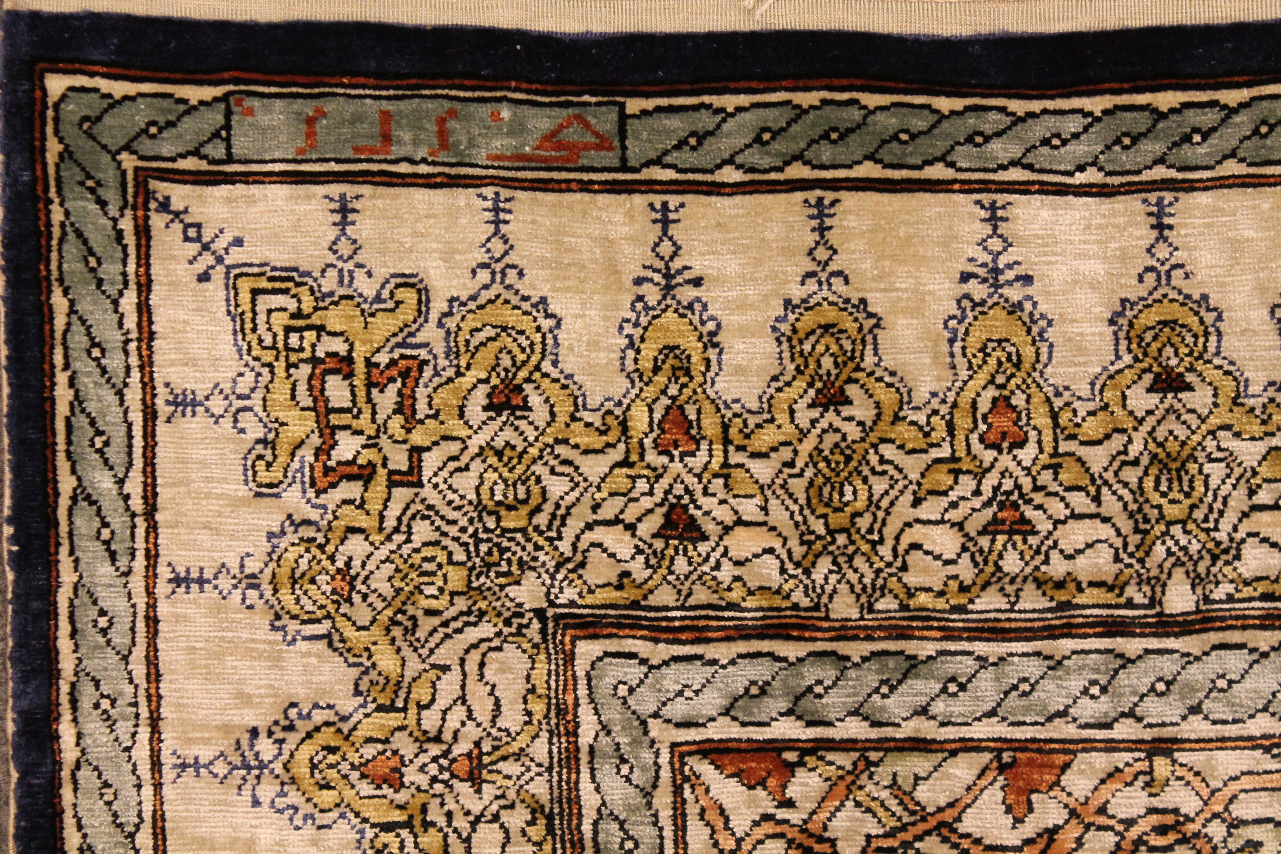 Silk Hereke rug